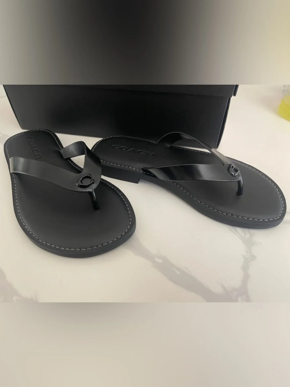 Coach Brianna Leather Sandals Size 5b - Picture 4 of 7